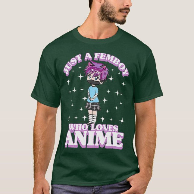 Bara en kvinnpojke som Kärlek Anime Chibi Anime Bo T Shirt (Framsida)
