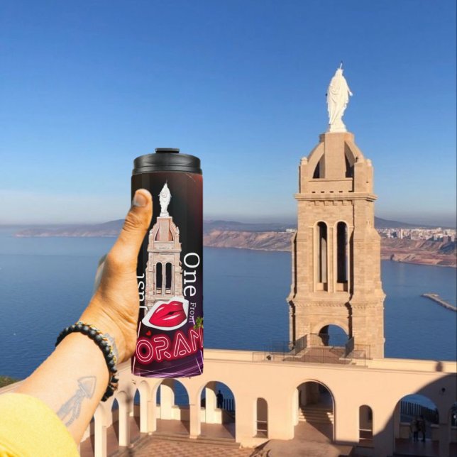 Bara en kyss från Oran,Black Neon Thermal Tumbler (Skapare uppladdad)