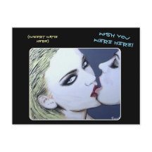 Bara en kyss målar på en