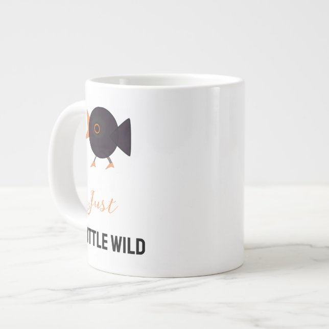Bara en lite vild fågel-mugg jumbo mugg (Framsida vänster)