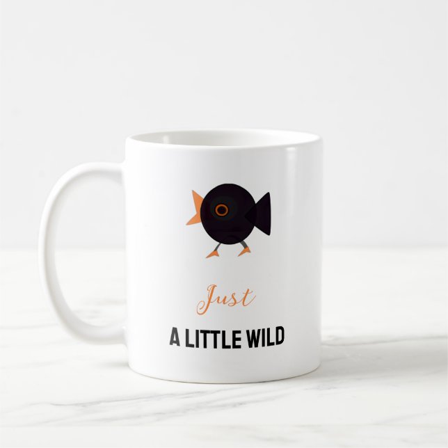 Bara en lite vild fågel-mugg kaffemugg (Vänster)