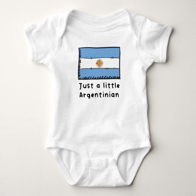 Bara en liten argentinsk nuny Cute Argentina Fla T Shirt (Framsida)