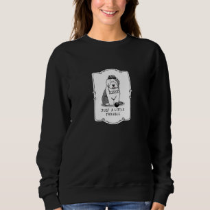 Bara en liten felfri gammal engelsk Sheepdog Grått T Shirt