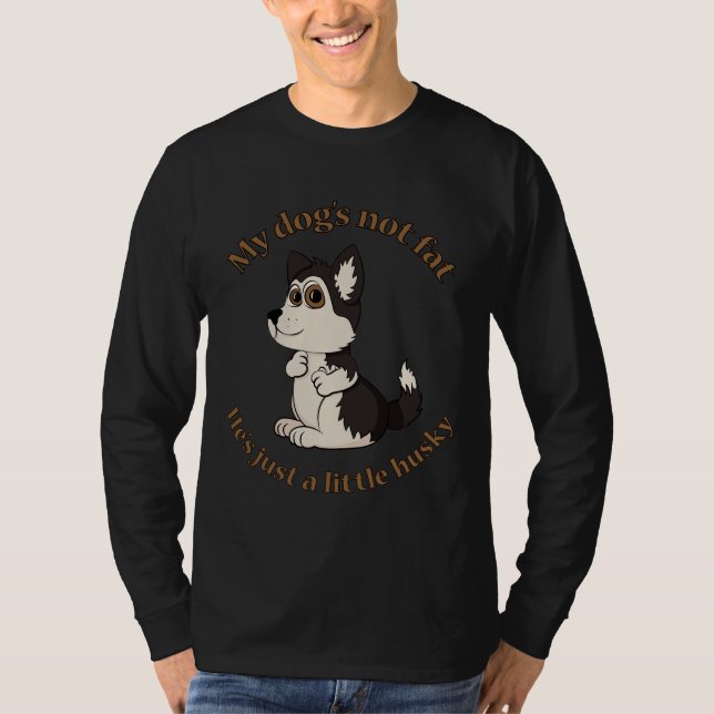 Bara en liten Husky Hazel Ögon Boy Hund T Shirt (Framsida)
