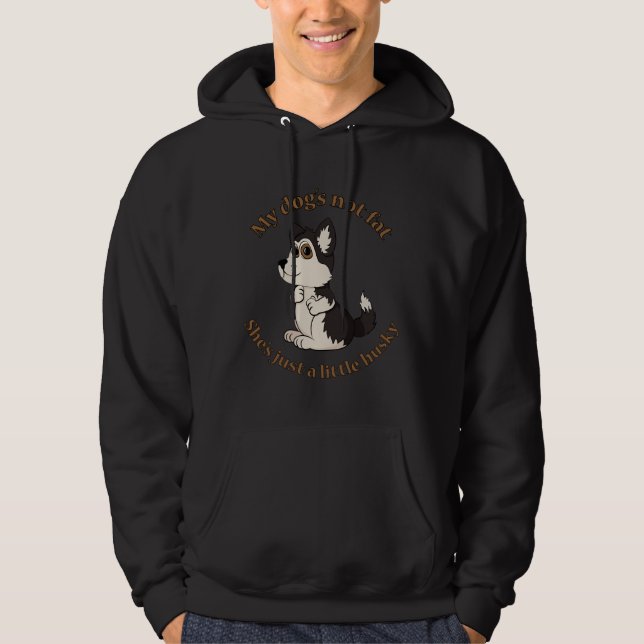 Bara en liten Husky Hazel Ögon Girl Hund Hoodie (Framsida)