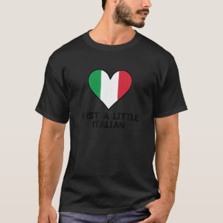 Bara en liten italiensk Flagga Heart-funny Italien T Shirt