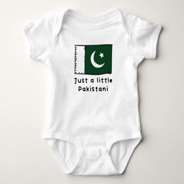 Bara en liten pakistansk funny Cute Pakistan Flagg T Shirt (Framsida)