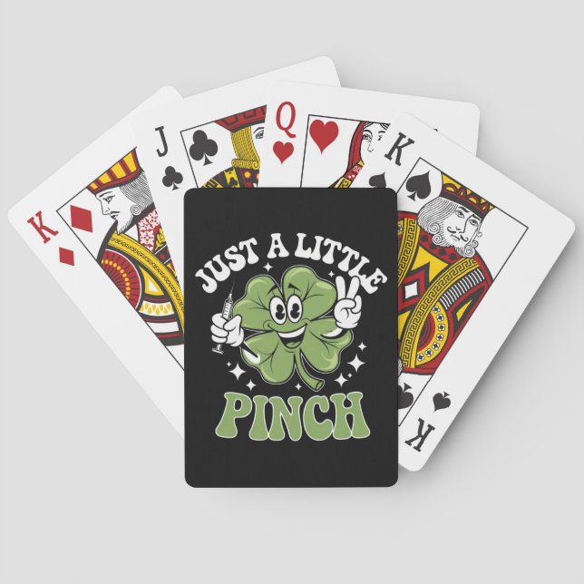 Bara en liten Pinch Nurse St patrick's day Casinokort (Baksidan)