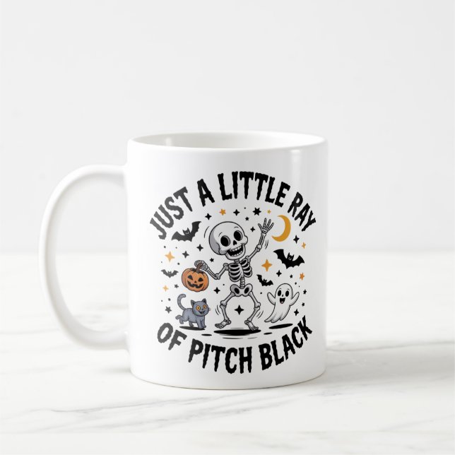 Bara en liten Ray av Pitch Black Funny Sarcastic Kaffemugg (Vänster)