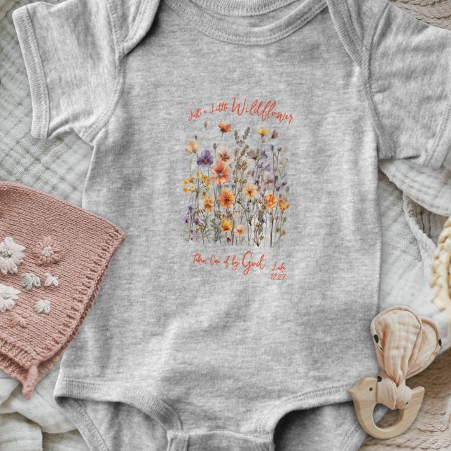 Bara en liten vildblomma Babyflicka Bodysuit T Shirt (Skapare uppladdad)
