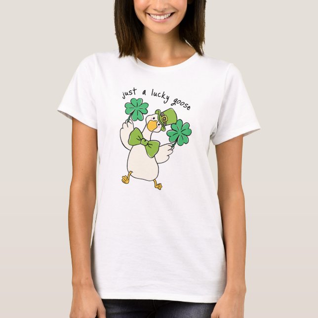 Bara En Lucky Goose St Patrick's Day T Shirt (Framsida)