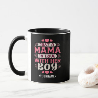 Bara en Mamma i Kärlek med hennes pojke Mugg