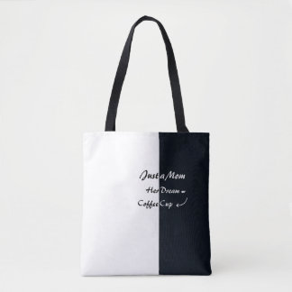 Bara en mamma kaffedröm Minimal typografi Tygkasse