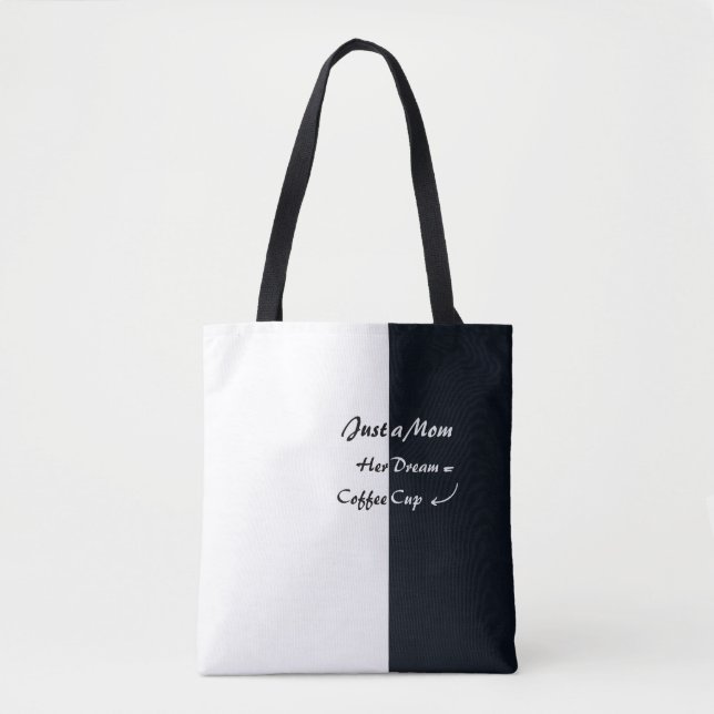 Bara en mamma kaffedröm Minimal typografi Tygkasse (Framsida)