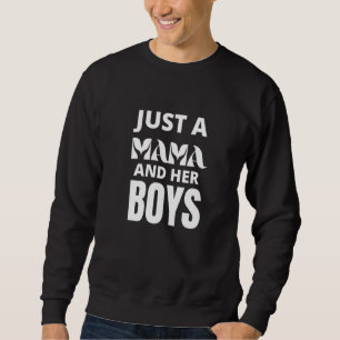 Bara en mamma och hennes pojkar Mamma familj av po Lång Ärmad Tröja