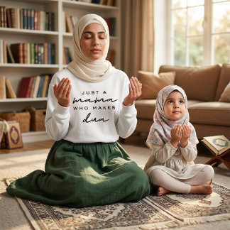 bara en mamma som gör dua muslimsk morpresent t shirt