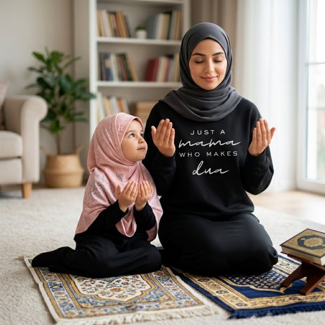 bara en mamma som gör dua muslimsk morpresent t shirt (Skapare uppladdad)