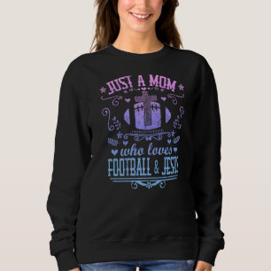 Bara en Mamma som Kärlek fotboll och Jesus Christi T Shirt