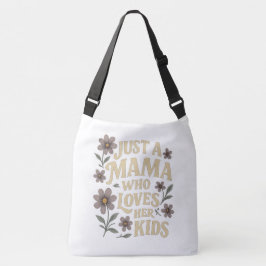 Bara en Mamma som Kärlek hennes barn Retro Blommig Axelväska
