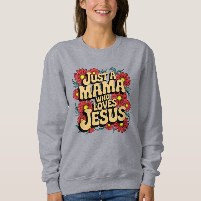Bara en Mamma som Kärlek Jesus T Shirt (Framsida)