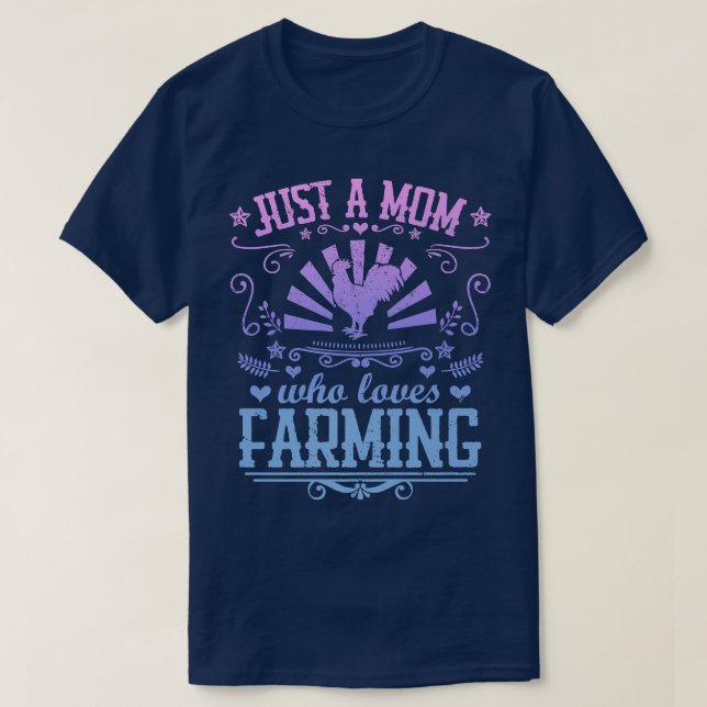 BARA EN MAMMA SOM KÄRLEK JORDBRUK FUNNY Chicken Fa T Shirt (Design framsida)