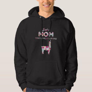 Bara en Mamma som Kärlek Llamas-citat för kvinnor Hoodie