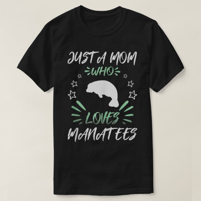 Bara en Mamma som Kärlek Manatees T Shirt (Design framsida)