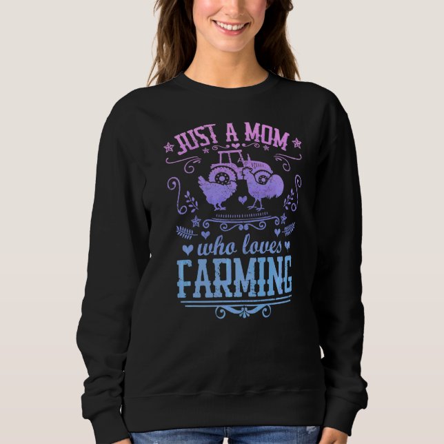 Bara en Mamma som Kärlek som föder upp hönsuppföda T Shirt (Framsida)