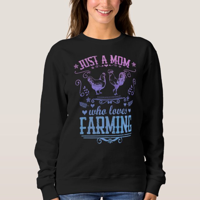 Bara en Mamma som Kärlek som föder upp hönsuppföda T Shirt (Framsida)