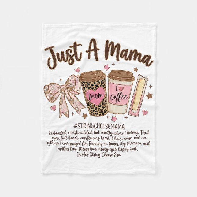 Bara En Mamma Sträng Ost Era Kaffe Mor Dag Co Fleecefilt (Framsidan)