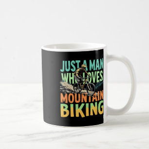 Bara en man som älskar mountainbike-äventyr kaffemugg