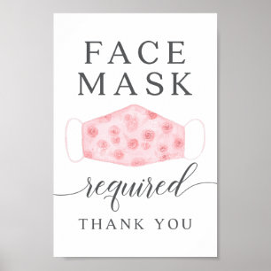 Bära en mask för masksignering av Rosa Poster