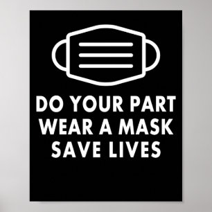 Bära en mask gör din del folkhälsoPSA Poster