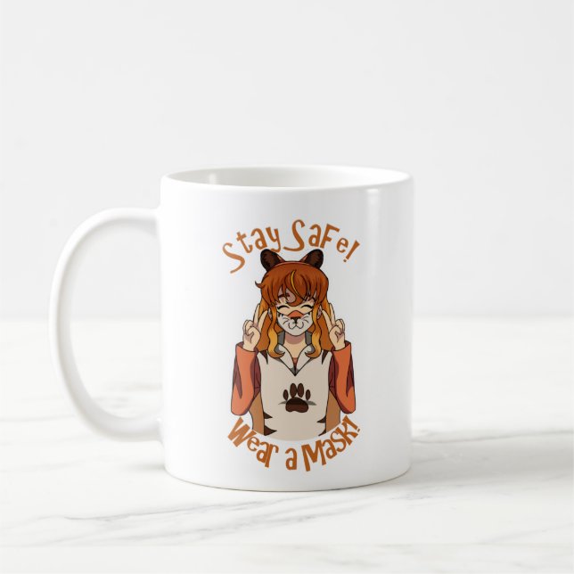 Bära en mask! kaffemugg (Vänster)