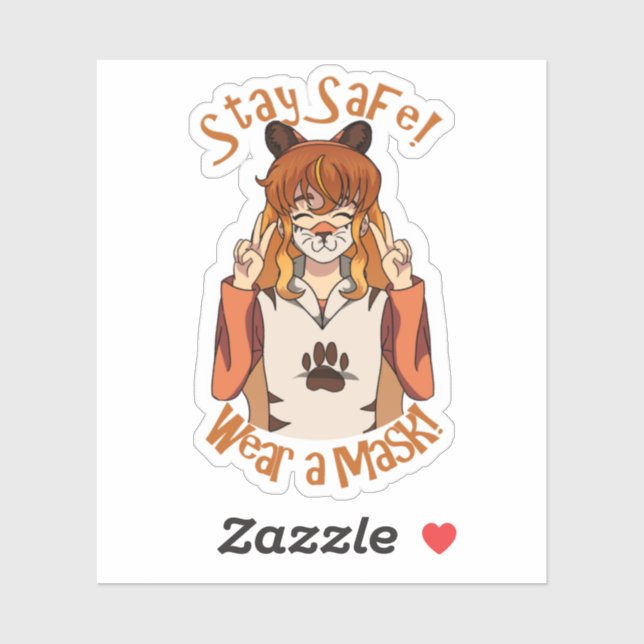 Bära en mask! klistermärken (Ark)