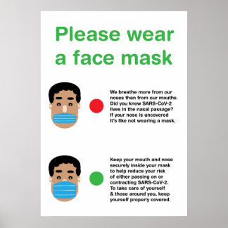 Bära en mask poster