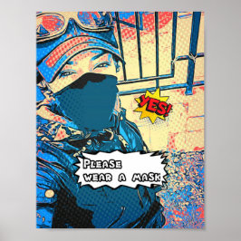 Bära en mask poster