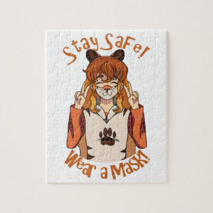 Bära en mask! pussel