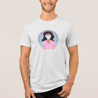 Bära en mask Rosa Stil T Shirt