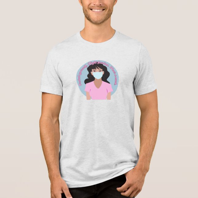 Bära en mask Rosa Stil T Shirt (Framsida)