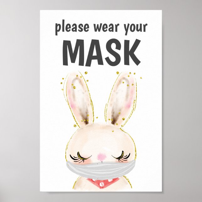 Bära en masksignatur, mask krävs, Bunny Poster (Framsidan)