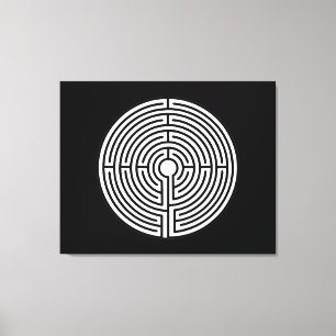 Bara en Maze-cirkel Canvastryck