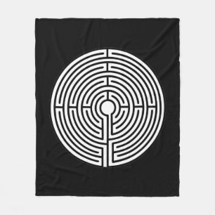 Bara en Maze-cirkel Fleecefilt