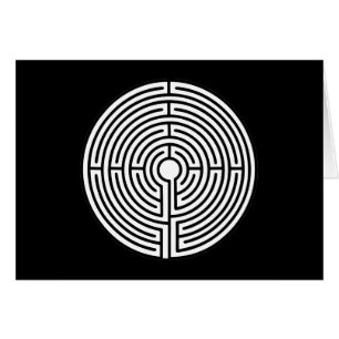 Bara en Maze-cirkel Hälsningskort