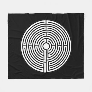 Bara en Maze på Black Fleecefilt