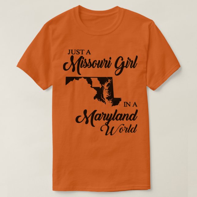 Bara en Missouri Girl i Maryland World Mamma T Shirt (Design framsida)