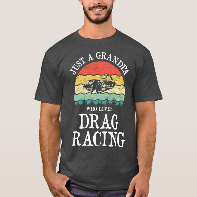 Bara en morfar som Kärlek drar Tävla Premium T Shirt (Framsida)