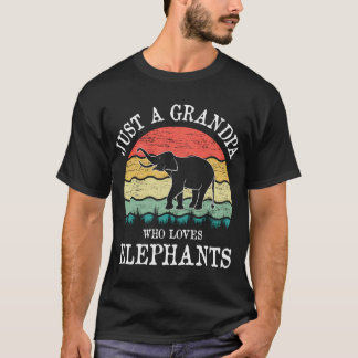 Bara en morfar som Kärlek Elephants Gift T Shirt