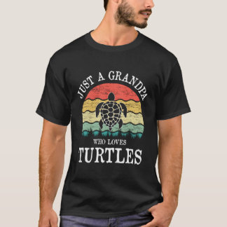 Bara en morfar som Kärlek Turtles T Shirt