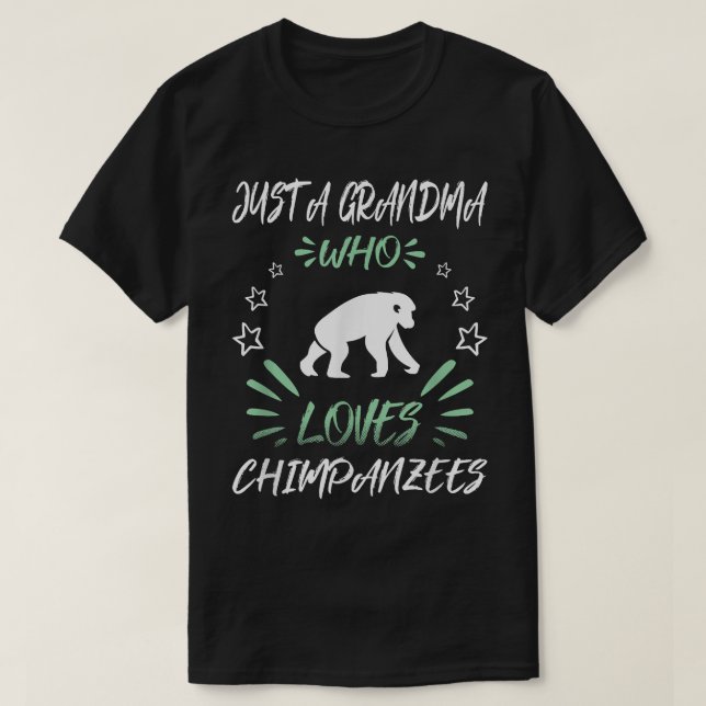 Bara en mormor som Kärlek Chimpanzees T Shirt (Design framsida)
